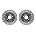 Dynamic Friction Company Rear Brake Rotors-Drilled and Slotted-Silver 7002-46035