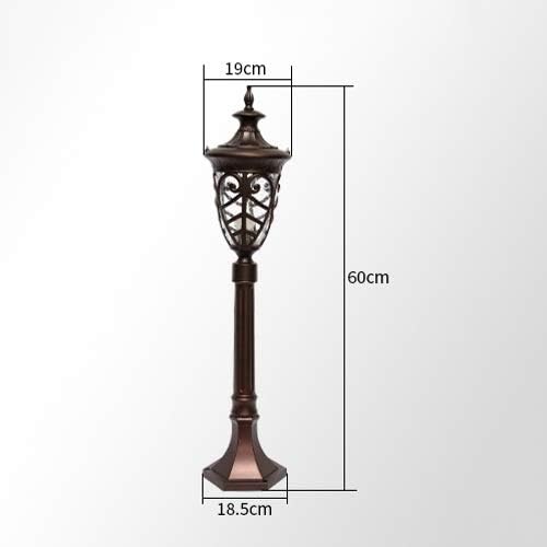 GUOCC Creative 60cm Outdoor Retro Patio Post Light Aluminum Bullet Glass Screen Pillar Lantern E27 Antique Pathway Landscape Light Waterproof IP65 Floor Column Lamp Garden Path Lights Lights Fixture photo 3