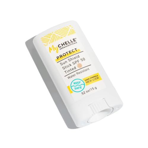 MyCHELLE Sun Shield Stick SPF 50 Tinted - Mineral Reef Safe Sunscreen for Face