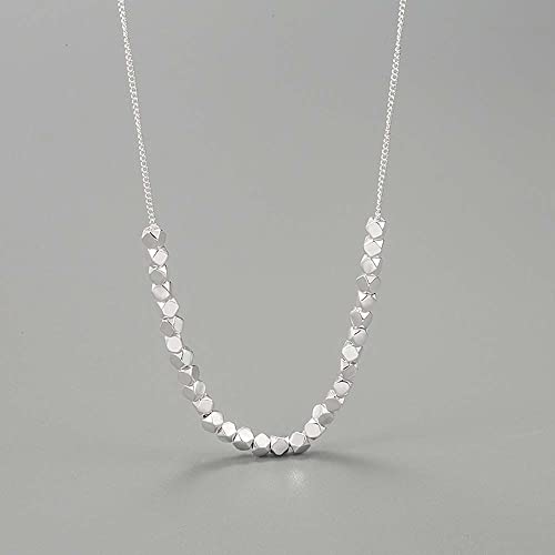 FOBOLE Collier pour Femmes de Style coréen Vintage Rétro Censeur de la clavicule Argent Bijoux Cadeaux Petite Amie Chaîne de Cou Cover