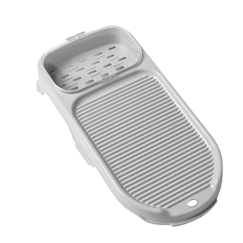 Tabla de Lavandería Profesional Portátil con Jabonera, Plástico Tabla de Lavar Compacta Antideslizante para Ropa a Mano en Hogar Viajes