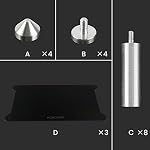 KGUSS Mini Composant audio Rack noir acrylique 2-Layer Supports en aluminium Rack petit bureau pour HiFi Amplificateur dac (Noir)