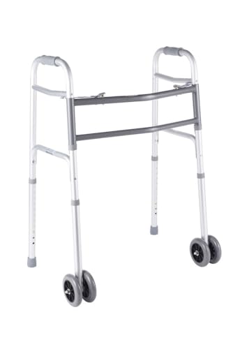 Days Bariatric Adjustable Walker with Double 5 Wheels 700 lb Weight Capacity Extra Wide Rollator for Elderly & Handicapped Heavy Duty with Dual Release Locking Mobility Assist for Walking