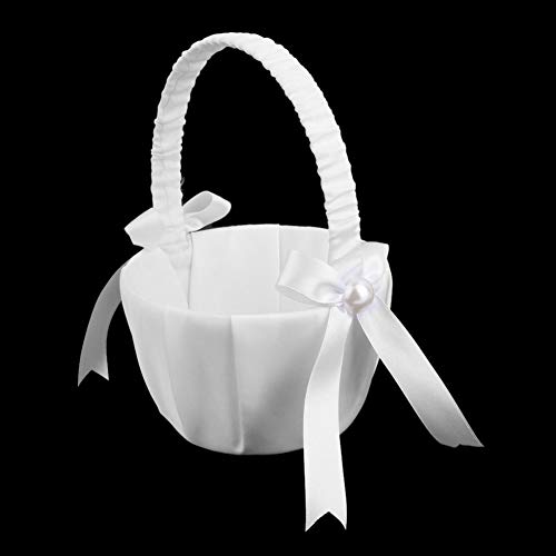 Flower Girl Cestino con Panno di Seta di Bowknot