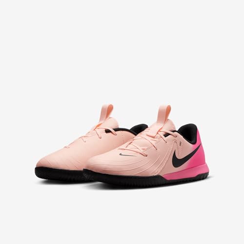 Nike Jr. Phantom GX 2 Academy Little/Big Kids' IC Soccer Shoes (FJ2609-800, Crimson Tint/Pink Blast/Black) 5
