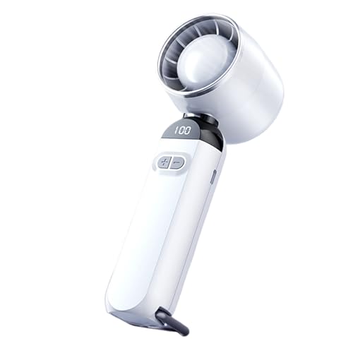 Handfläkt, handhållen fan, Bladeless Small Fan, 100-växlad uppladdningsbar fläkt, tyst kylgadget för varmt väder utomhus camping gym sovsal