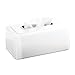 iDesign Olivia Metal Facial Tissue Box Cover, Boutique Container for Bathroom Vanity Countertops, 10.2" x 5.54" x 4.26", White