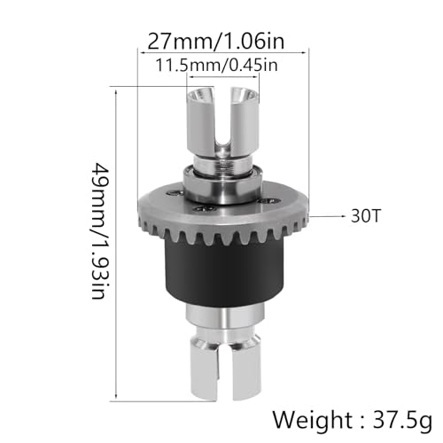 Engrenage différentiel métallique Hyper Go 14301 pour une transmission renforcée - 2