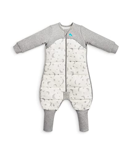 Image of Love to Dream Warm Toddler Sleep Suit (24-36 Mo), Super Soft Temp Regulating Sleeping Sack, 2.5TOG Warm Wearable Blanket, White