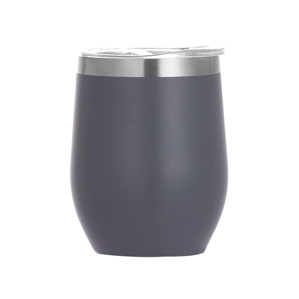Gteller 12 oz Stainless Steel Wine Tumbler Stemless Glasses with Lid