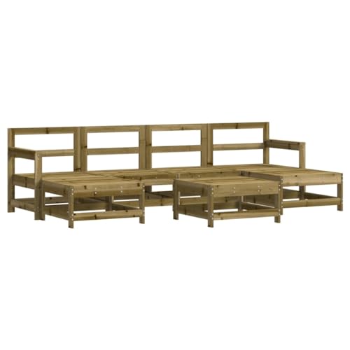 Salon de jardin modulable bois bois 7 pieces x 66 x 70.5 6 personnes