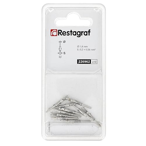 Restagraf 226962 Kabelschuhe, silberfarben, 1,6 mm