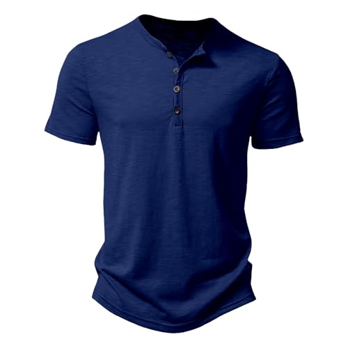 T-shirts décontractés pour hommes couleur unie à manches courtes pour l'été