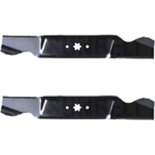 Paquete de 2 cuchillas de repuesto de alta elevación para cortacésped Troy-Bilt 7420610  19.3125 pulgadas x 3 pulgadas  6 unidades Agujero de
