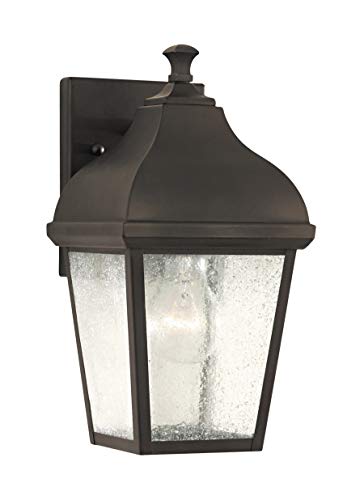Sea Gull Lighting OL4001ORB Terrace Medium One Light Outdoor Wall Lantern Outside Fixture, Mount-12 H, Oil Rubbed Bronze