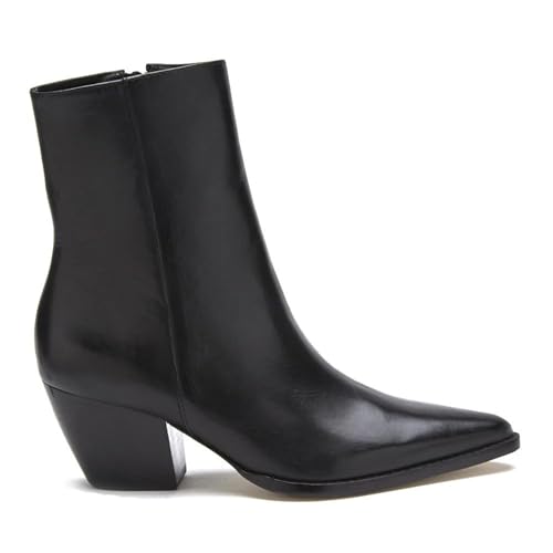 Matisse Caty Boots - Padded Insole, Leather Lining with Inside Zipper, Stack Heeled Boots for Stability, and Everyday Comfortable Ankle Boots for Women - 8.5 US, Smooth Black