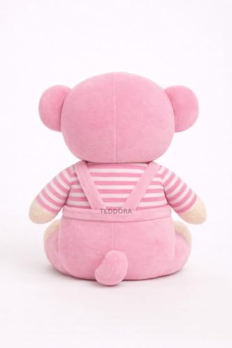 Image of Bow Monkey Soft Toy for Girls Boys Kids, Pink, Animal Stuffed Baby Teddy Gift Birthday, 25 cm