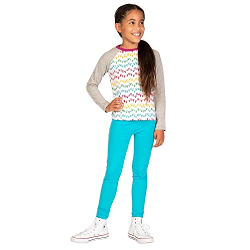 Image of Mightly Boys and Girls' Long Sleeve Raglan Shirt | Organic Cotton, Colorful Casual Stylish Clothes, Soft&Fresh Crew Neck Tee