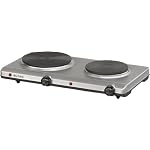 Doppelkochplatte DK 29 - 2 Gussheizplatten, stufenlos regelbar, Überhitzungsschutz, 2500 Watt, Edelstahl, 49.6 cm
