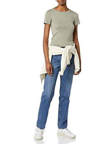 Image of Amazon Essentials Women's Slim-Fit Short-Sleeve Crewneck T-Shirt, Pack of 2