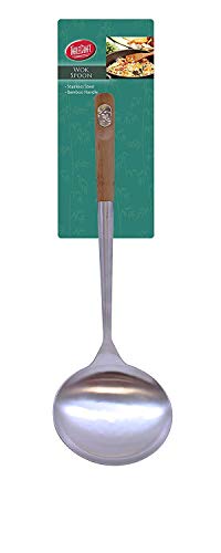 Tablecraft 32410 Wok Spoon With Bamboo Handle, 16", Brown And Tablecraft 32409 Wok Skimmer With Bamboo Handle, 15", Brown - Wok Skimmer & Wok Spoon #TOP3