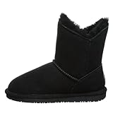 BEARPAW Women's Rosaline Black Size 9 | Women's Fashion Boot | Women's Slip On Boot | Comfortable Winter Boot