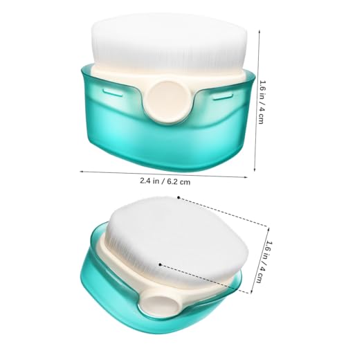 NUOBESTY Sunscreen Brush and Foundation Applicator Flat Top Facial Makeup Brush with Cover for Liquid Makeup and Blush Application