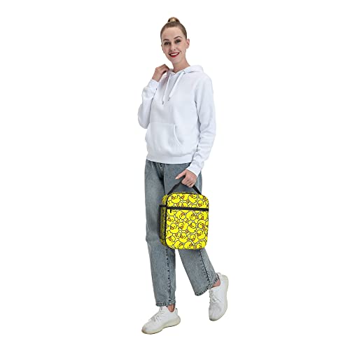 Little Yellow Duck Insulated Lunch Bag Lunch Box Lunch Tote Cooler Reusable Lunch Pail Outdoors Meal Bag For Women Men #TOP7
