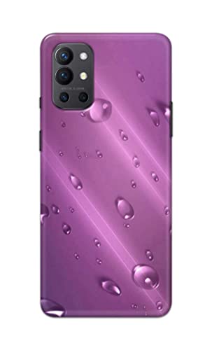 Image of PRINTFIDAA Water Bubbles in Lilac Background Printed Designer Hard Back Case Cover for OnePlus 9R -(TY) MVN1005