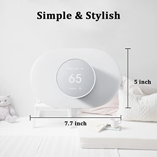 Wall Plate Cover Compatible With Google Nest Thermostat 2020, Trim Kit Easy to Install (White)