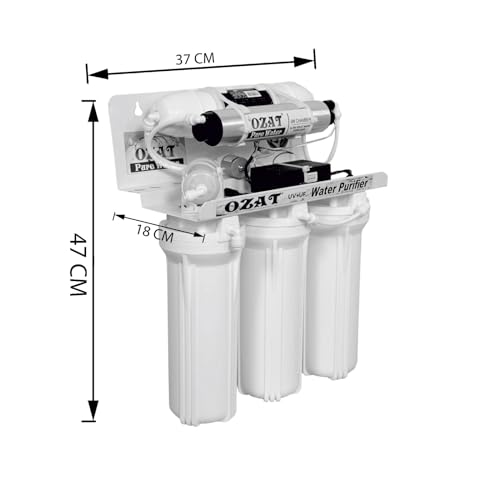 Image of 6-Stage UV UF Water Purifier | Wall-Mounted | 25 LPH Flow Rate | Advanced Filtration for Safe Drinking Water, White