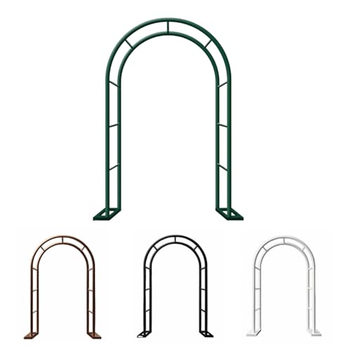 Breiter Gartenbogen,Stahl Rosenbogen Rankgitter Rankhilfe,schwarzer Rosenspalier Torbogen für Kletterpflanzen und Gurken,Dekorationsbogen Pergola für Feste,Innenterrasse und Garten(grün,W 80cm x H 200