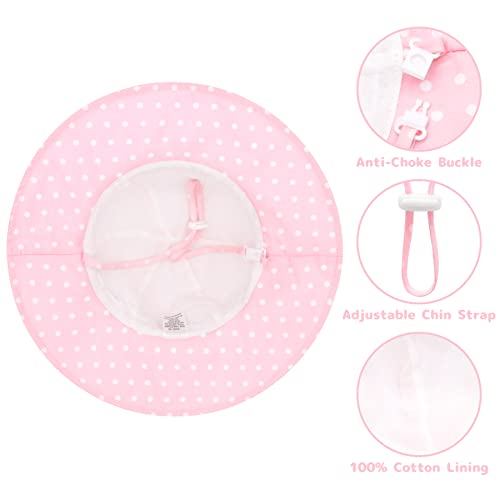 Olreco Baby Girl Sun Hat Infant Sun Hat UPF 50+ Wide Brim Toddler Summer Hats Baby Beach Hats Toddler Summer Essentials Girls2