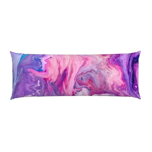 Taie d'oreiller longue marbre violet de qualité supérieure décorative
