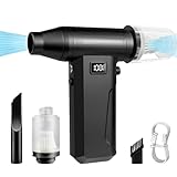 Compressed Air Duster, 130000RPM 100 Gear Speed Adjustable Electric Air Blower, Brushless Motor Cordless Air Duster with Type-C Fast Charging, for Keyboard, Computer, Car, Home, Outdoor Cleaning，Pet