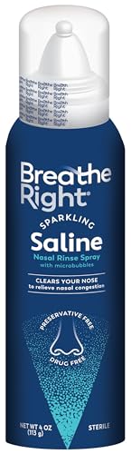 Breathe Right Sparkling Saline Nasal Rinse Spray