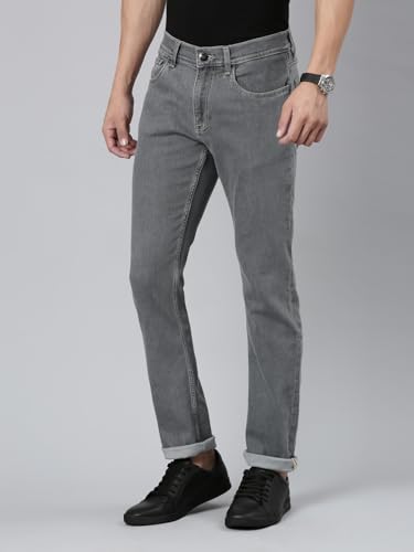 Image of Mens Casual Mid Rise Regular Length Denim Jeans