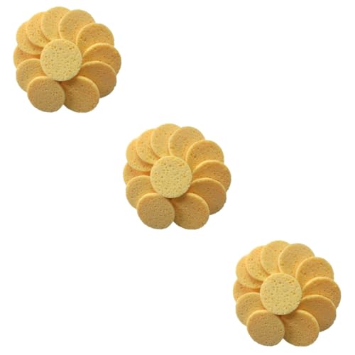 Angoily 3sets Cotton Pads for Makeup Removal Face Cleaning Soft Round Pads 85x8mm Sponge 20pcs*3