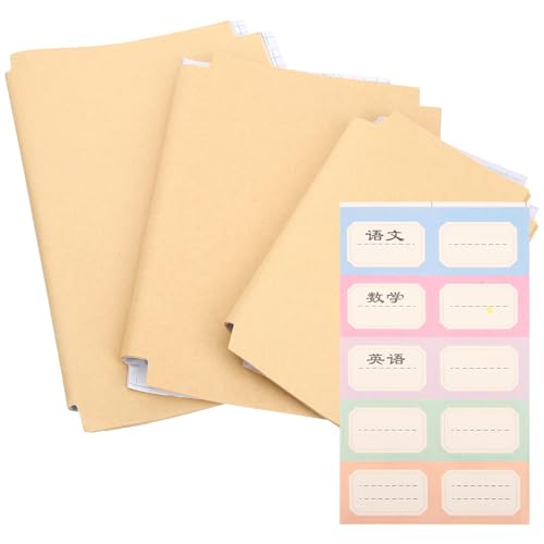 Ciieeo Cubiertas Adhesivas de Papel Kraft 30 Hojas (10 Grandes, 10 Medianas, 10 Pequeñas) para Forrar Libros Escolares, Reutilizables para Libros de Texto y Cuadernos