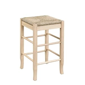 Boraam Square Rush Backless Counter Height Kitchen Stool - Blonde Oak Boraam Square Rush Backless Counter Height Kitchen Stool Blonde Oak