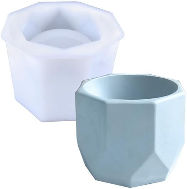 Miniatura 1 de Maceta geométrica de diamante molde de silicona resina epoxi maceta suculenta florero cactus molde de hormigón portavelas molde de yeso