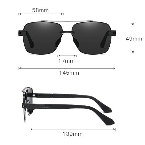 willochra Fashion Classic Square Polarized Sunglasses Cool Men Vintage Metal Pilot Gradient Sun Glasses Women Shades UV4004