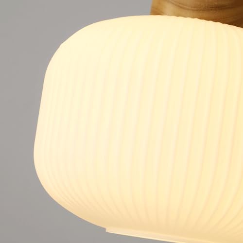 Lámpara colgante de cristal nórdica E27 con forma de farol para techo 6