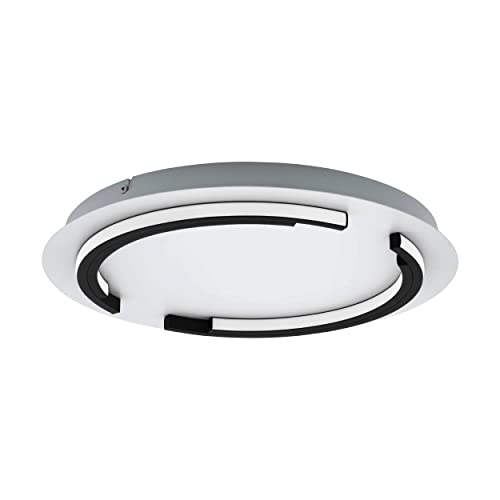LED a soffitto Zampote plafoniera rotonda lampada dimmerabile in acciaio alluminio e plastica in bianco nero illuminazione per cucina e corridoio caldo àò 42 cm