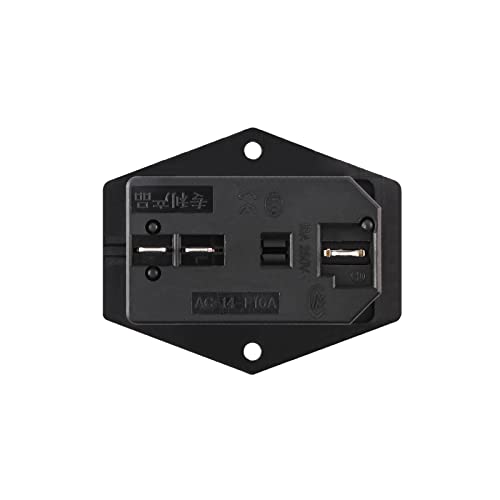3Pcs AC-14-F16A Switch Power Socket With 10A Fuse - KCD4 Integrated Three in One Adapter Connector - Copper - Image 6