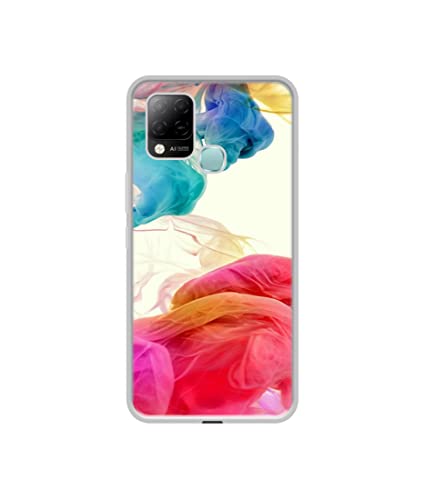 Image of Colored Smoke Design Printed Silicon Soft TPU Back Case Cover for Infinix Hot 10s 4G