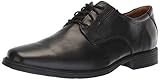 Clarks mens Tilden Plain Ii Oxford, Black Leather, 8 Wide US