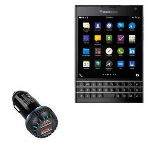 Car Charger for BlackBerry Passport (Car Charger by BoxWave) - QC3.0 Dual Car Charger, Dual Charger for Fast Multi-Device Charging for BlackBerry Passport - Winter White