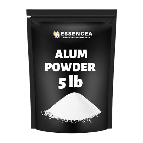 Alum Powder 5lb by Essencea Pure Bulk Ingredients | Pure Potassium Aluminium Powder | Phitkari | Purifies Water | Natural Deodorant (80 Ounces) [Packaging may vary]