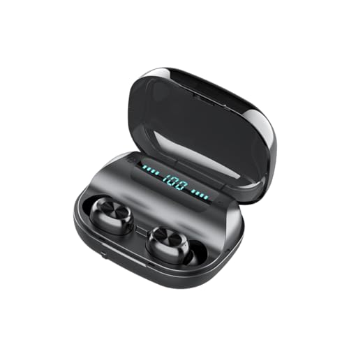 TEHAUX Auriculares Inalámbricos con Pantalla LED Control Táctil Reducción de Ruido Resistentes al Agua con Estuche de Carga Portátil y Batería Visible Diseño Ergonómico para Uso Exterior